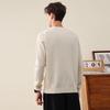 KEMENBOKA Men's Round Neck Pure Wool Sweater