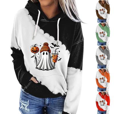 Женская одежда, осенне-зимний Хэллоуин, круглый вырез, длинный рукав, большой свободный плюшевый утолщенный свитер, топ