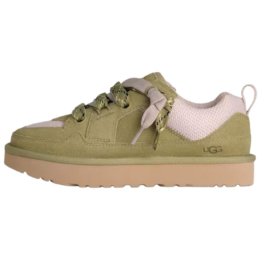 UGG Lowmel Lo Fashion Lace-Up Low-Top Casual Shoes Women Sneakers Green 1168890-MBRS
