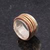 Multi Tone Spinner Ring, 925 Sterling Silver Band Ring, Most Popular Spinner Ring, Spinning Ring, Meditation Ring, Anxiety Ring, Christmas Day Gift