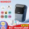 Беспроводной принтер для печати этикеток Niimbot B1, белый цвет, прозрачные круглые самоклеящиеся наклейки, бизнес, Bluetooth-принтер для маркировки, бумага