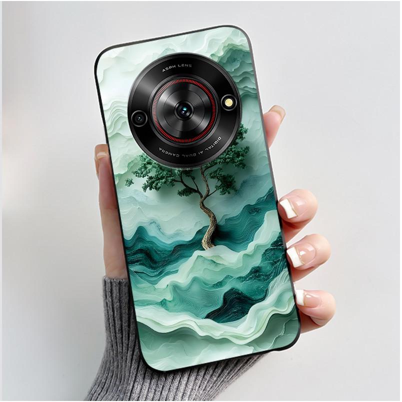 Милый Мультяшный Чехол Для ZTE Blade A75 5G/Nubia Focus 5G/Nubia Calf 5G Печатный Корпус Защитная Крышка Мягкий Силикон Черный Корпус