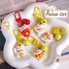Kawaii Maneki-neko Keyring Mini Fortune Cat Pendant Fashion Plutus Cat Keychain  Backpack Decor