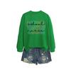 Womens Casual Long Sleeve Hoodie Sweatshirt With Print Design Loose Fit Cotton Blend Office Chic Style