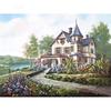 5D DIY Diamond Painting Villa Scenery Embroidery Mosaic Cross Stitch Rhinestone Decor