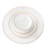 Huihuang Pure White Gold Rim Tableware Set