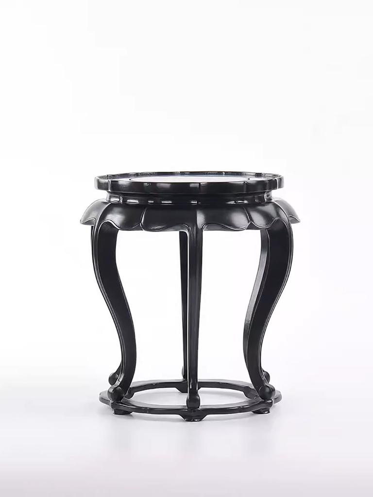 Chinese Style Solid Wood Incense Burner, Purple Light, Sandalwood, Round Table, Tea Pot, Bonsai, Antique Ornament Base