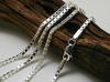 Items Necklace Silver 925 Chain Venetian Chain Silver Necklace Chain Only Thick 50cm Silver Necklace Chain Thick Box Necklace [100 Market] Men's Men's