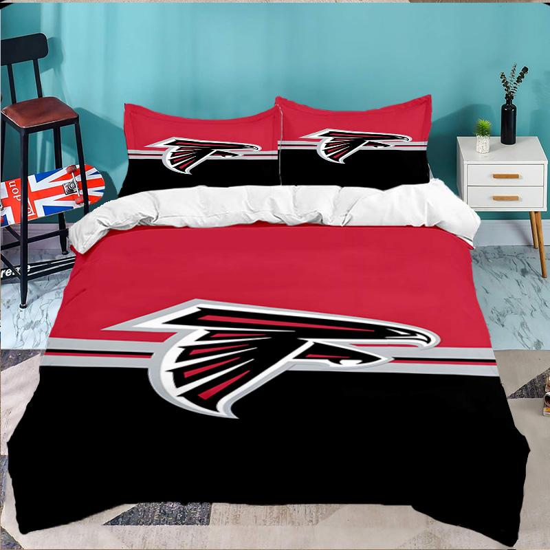 Atlanta-Falcons Rise Up 3pcs Bedding Set,Including 1pc Duvet Cover And 2pcs Pillowcases Perfect Gift for Christmas,Ideal for Bedroom, Dormitory