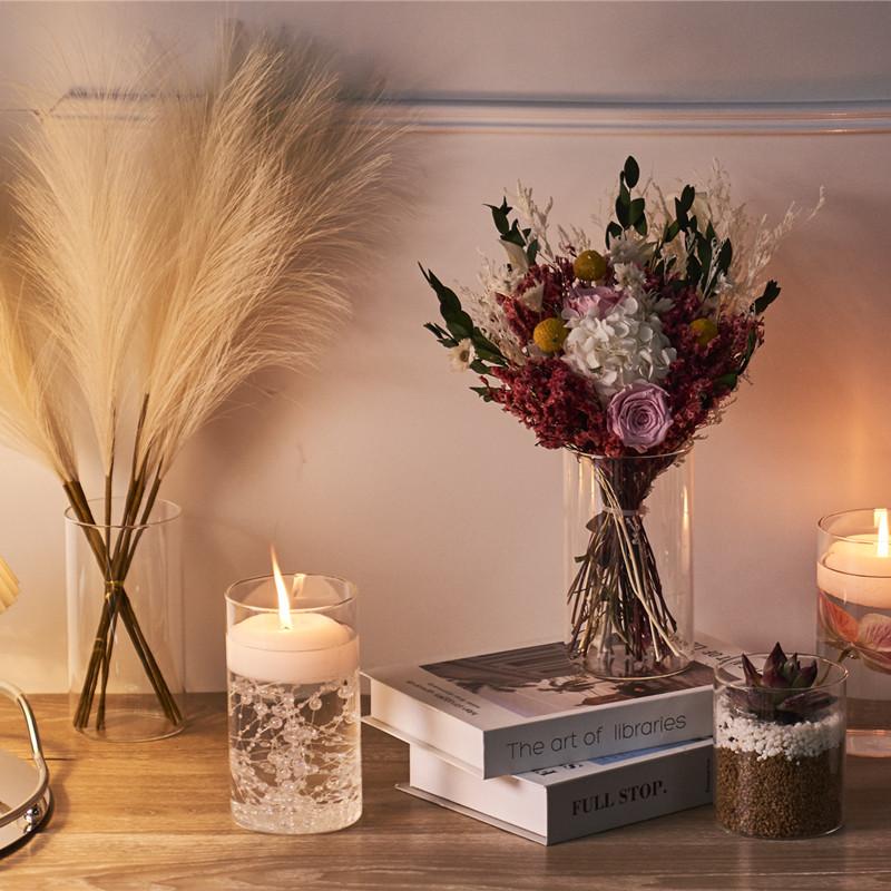 6 шт. стеклянных подсвечников в форме цилиндра Hurrican, набор плавающих свечей, гидропонная ваза для цветов, экологический резервуар, банка для хранения ювелирных изделий