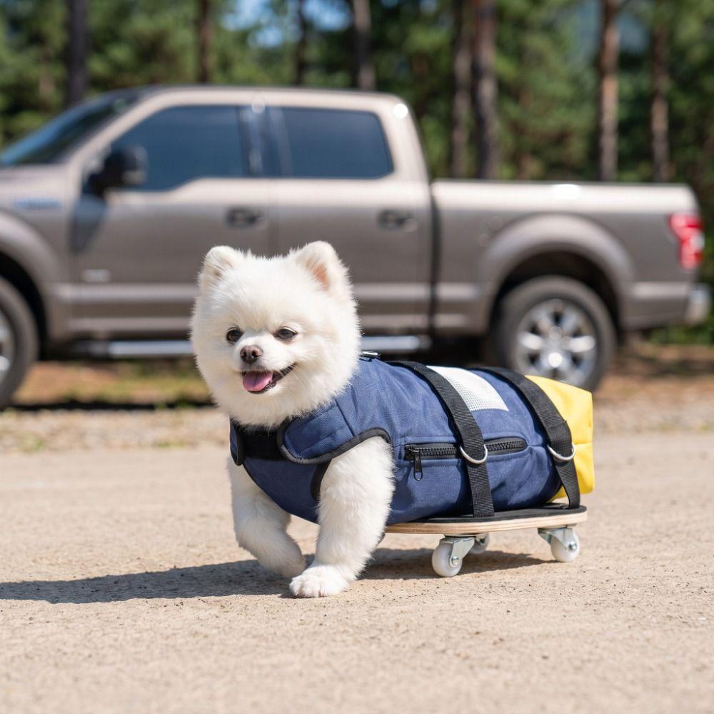 Wear-Resistant Disabled Dog Scooter Adjustable Strap Dog Walking Scooter Disabled Dogs