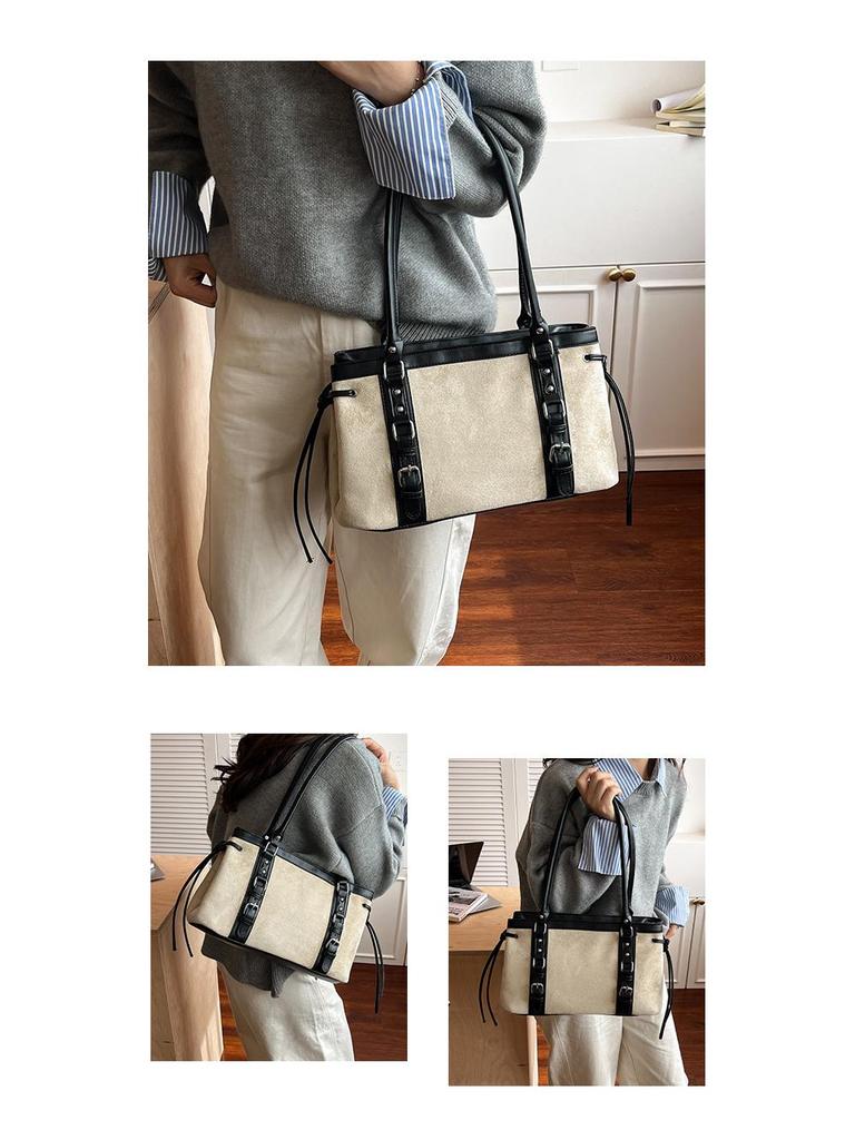 Leopard Print Large Capacity Tote Bag - Autumn 2025 Retro Shoulder Bag for Women