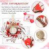4 Pcs Valentines Day Wreaths Kitchen Cabinet Wreaths Farmhouse Artificial Red Pink Heart Berries Mini Valentine's Day Windows Wreaths for Front Door