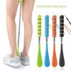 Stainless Steel Shoe Horn Telescopic Anti-slip Handle Seniors Men Women Kids Elder Boots Casual Sports