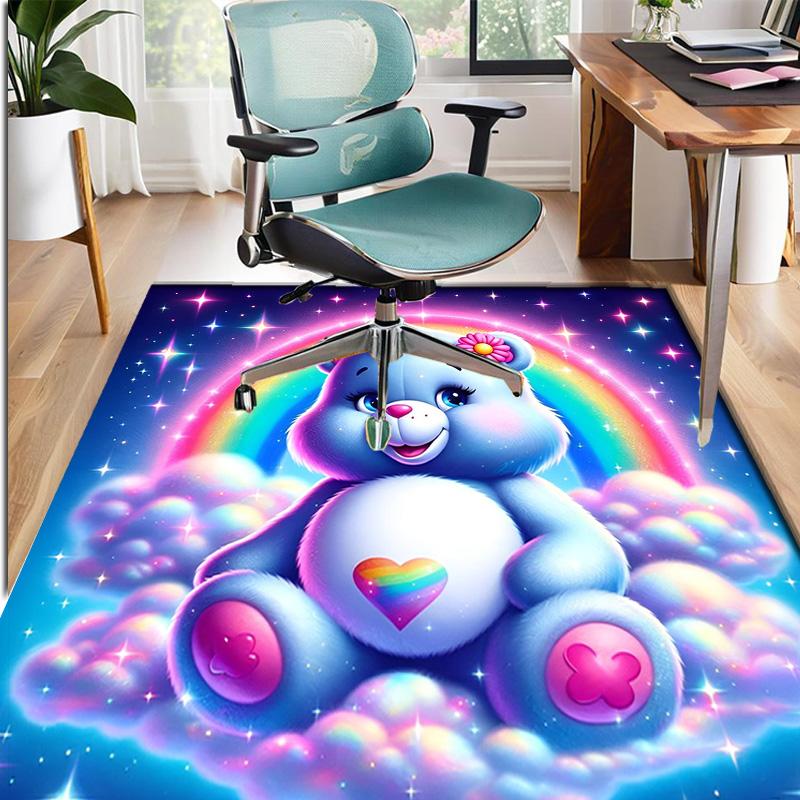 Care Bears Pattern Rug, Indoor/Outdoor Mat, for Picnic, Gameroom, Bedroom, Office, Living Room, Home Decor Carpet, Birthday Gift