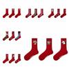 3Pairs Cartoon New Year Tube Socks Mid Calf Zodiac Year Socks Funny Red Cotton Socks  Gift