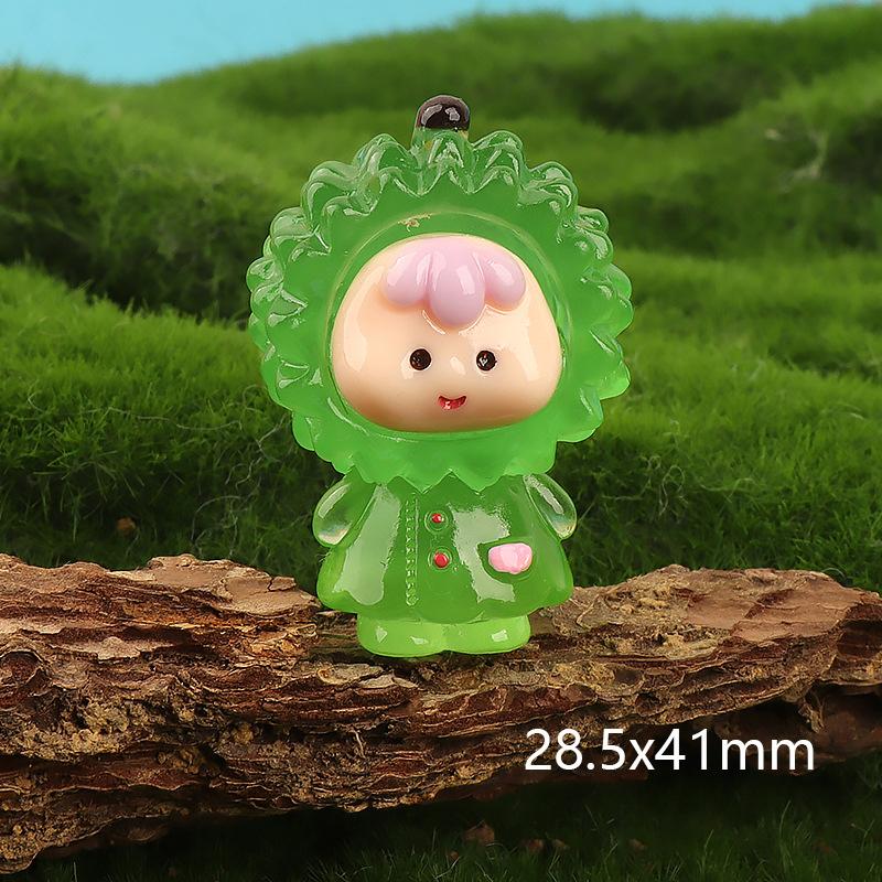 Мультяшная светящаяся кукла-фрукт Микропейзаж Украшения Миниатюрные фигурки Украшения для дома своими руками Аксессуары для салона автомобиля Подарки