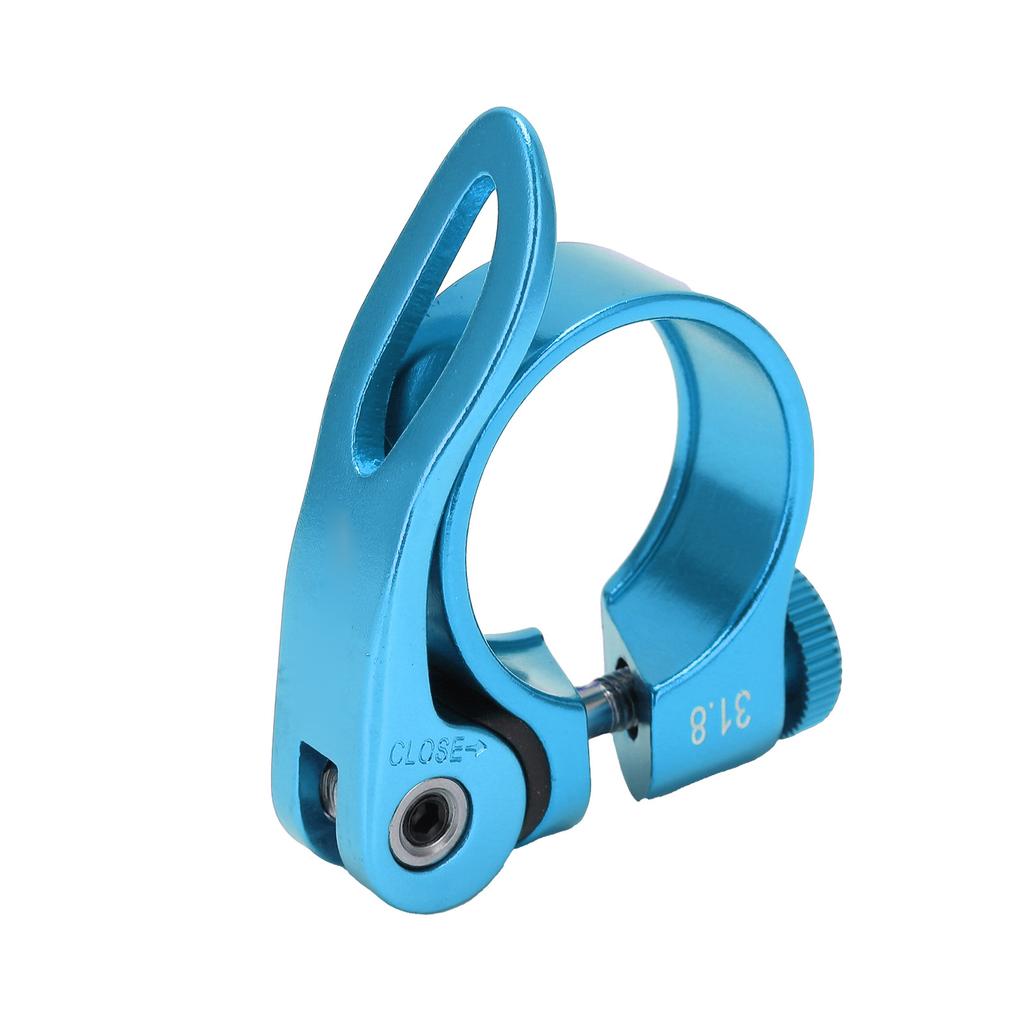 Bike Seats Post Clamp Corrosion Resistant Durable Aluminum Alloy Seats Tube Clip for BicycleBlue