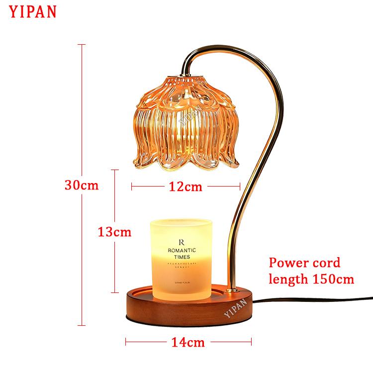 Vintage Glass Candle Table Lamps Luxury Home Decor for Bedroom Living Room Led Table Night Light
