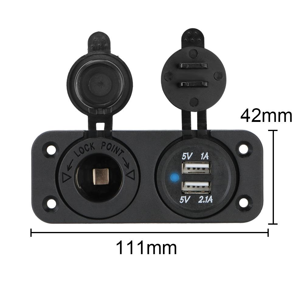 5V Dual USB Charging 12-24V Car Socket Splitter Charger Power Adapter Universal Car Charger For Car And RV