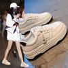 Thick Bottom Casual Lace Up Sports Board Shoes Spring and Autumn New Simple Fashion All-Match White Shoes