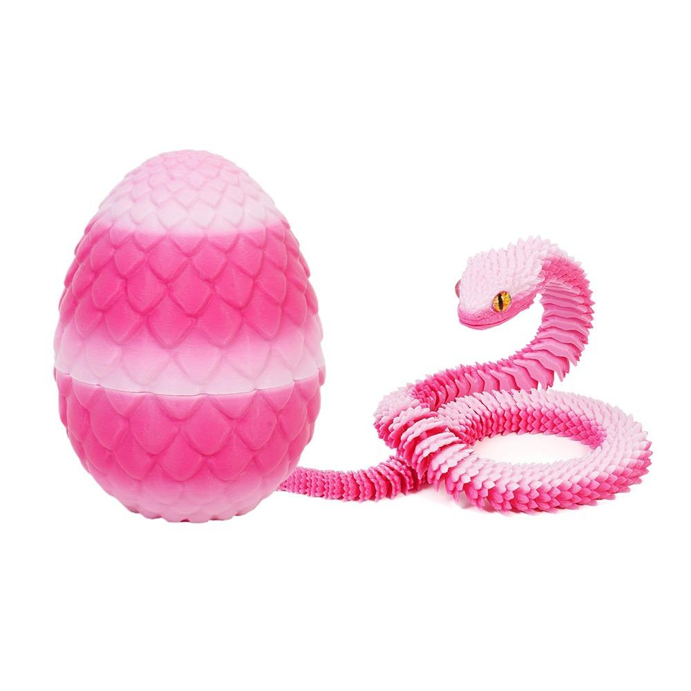Яйцо змеи 3D-печатные игрушки змеи креативная имитационная модель животного рождественские украшения