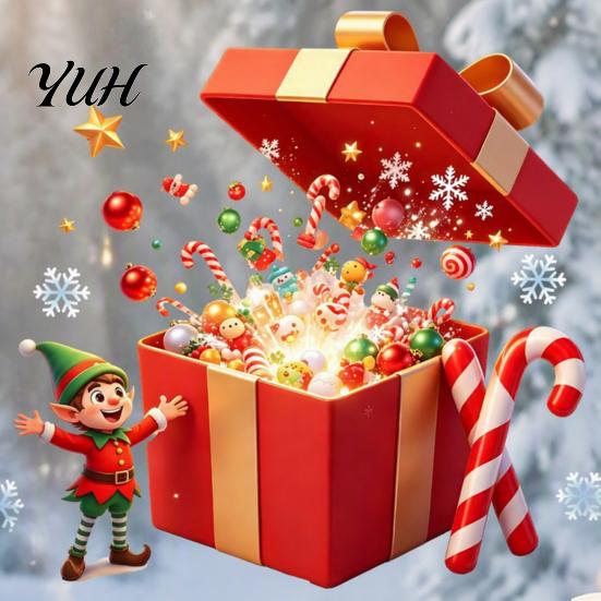 Seasonal Home Accents Christmas Elf Gift Box Static Window Clings, Reusable Stickers, Holiday PVC Glass Decals Candy Cane Snowflake Stickers for Shop