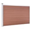 VidaXL Garden Fence Garden Barrier Outdoor Fence Panel Terrace Fence Backyard Privacy Screen WPC 49074