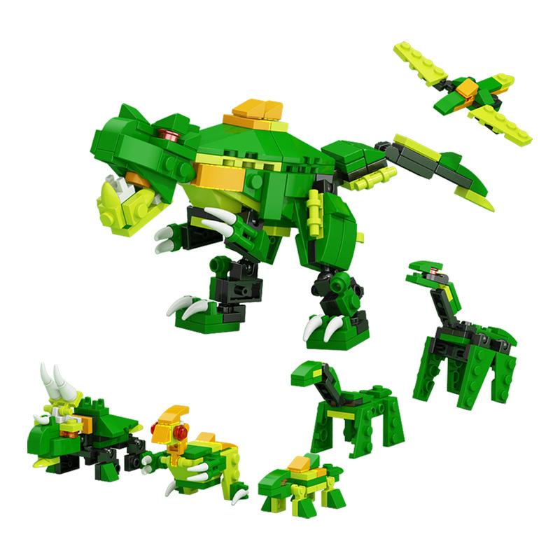 Совместимый конструктор Lego, машинка-динозавр, военная развивающая игрушка для мальчиков