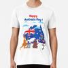 Happy Australia Day! Funny Animals ,red and S To 5XL Made In the AU/USA T-Shirt