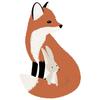 Lilipinso Mr Fox & Sticker; His Friend 60 X 38 Cm
