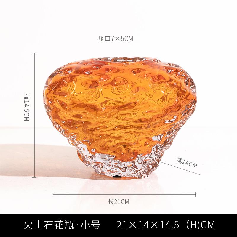Толстое Цветное Стеклянное Ваза Ваза для Цветов Оранжевая Цветочная Композиция Аксессуары Гидропоника Террариум Аксессуары для Домашнего Декора