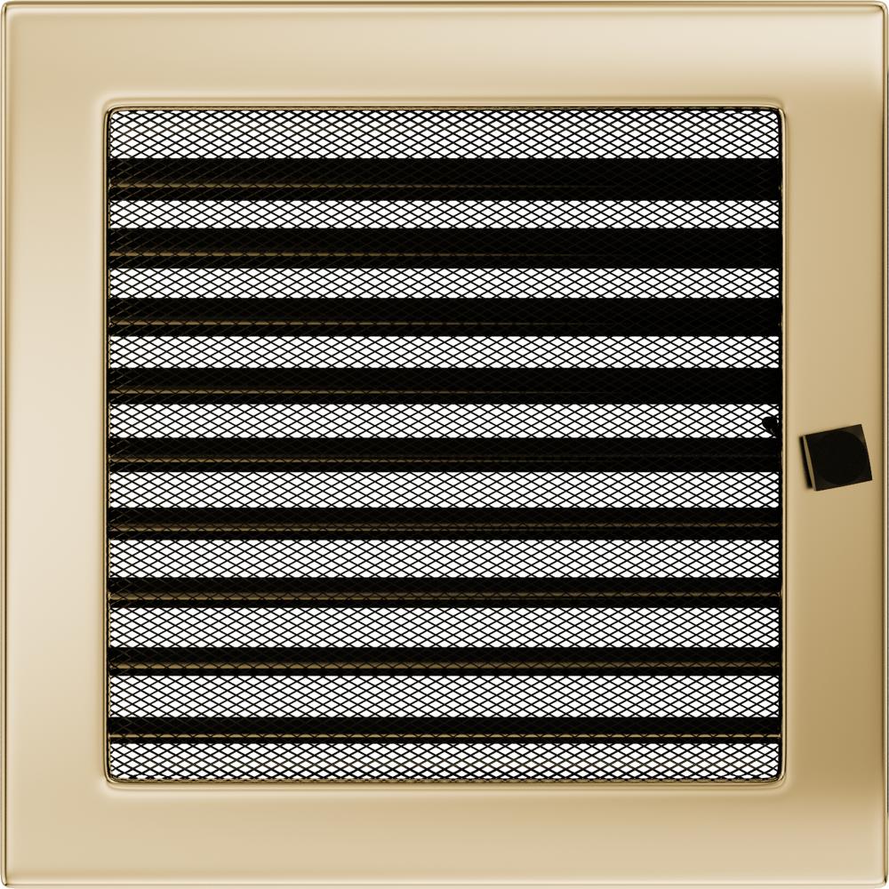 Вентиляционная крышка 22x22 позолоченная с жалюзи