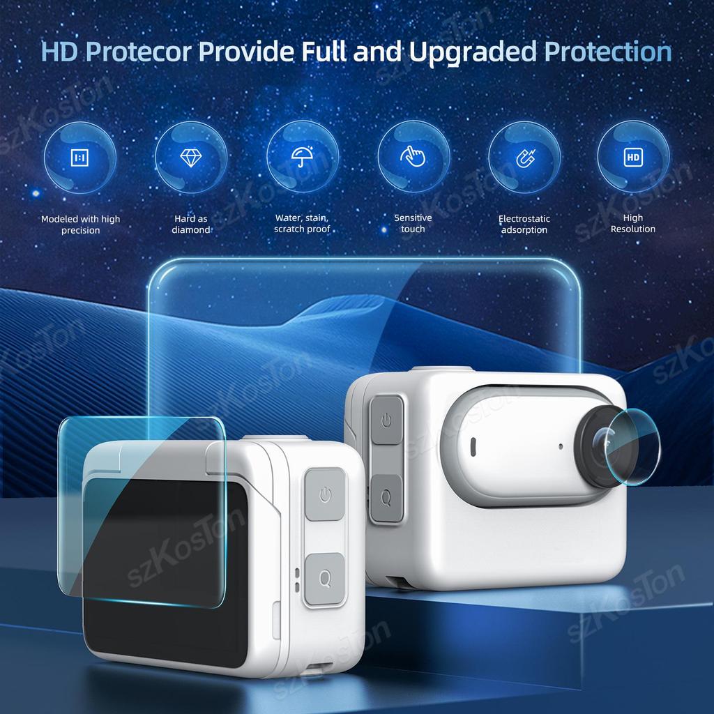 Защитная пленка для экрана объектива Insta 360 GO 3S, защитная пленка из закаленного стекла Insta360 GO3S HD, защита экрана объектива от пыли