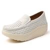 New Spring Women Flat Platform Loafers Shoes Ladies Suede Leather Hollow Casual Shoes Slip On Flats Moccasins Creepers