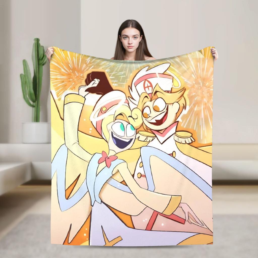 Adam Hazbins Hotels Anime Blankets Velvet Summer Portable Ultra-Soft Throw Blankets for Home Travel Bedspreads
