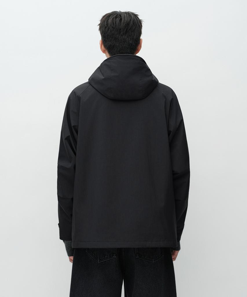 MUSINSA STANDARD Oversized Hooded Shell Parka [Black]
