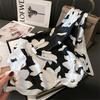 Magnolia Silk Scarf Women'S Scarf Imitation Silk Small Square Scarf Sweet Printed Scarf Shawl Versatile Sun Protection