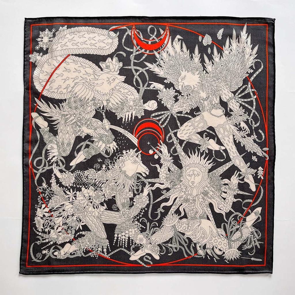 18% Silk 82% Wool Scarf Women Pashmina Double Sided Foulard Female Bandana Twill Scarves Hijab Shawl Wraps Square Headkerchief