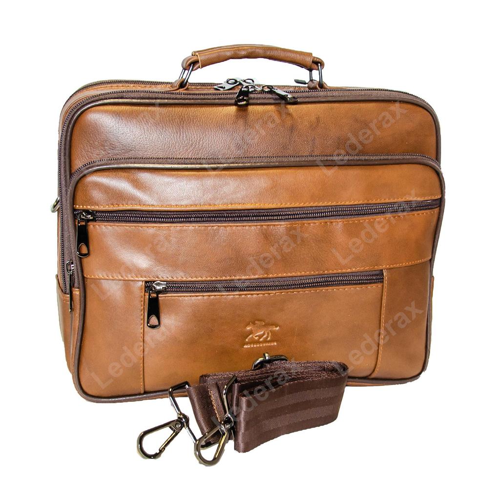 Lederax Крупногабаритная горизонтальная модель в стальном корпусе, мужская сумка из натуральной кожи на руку и на плечо, сумка с несколькими карманами LD504