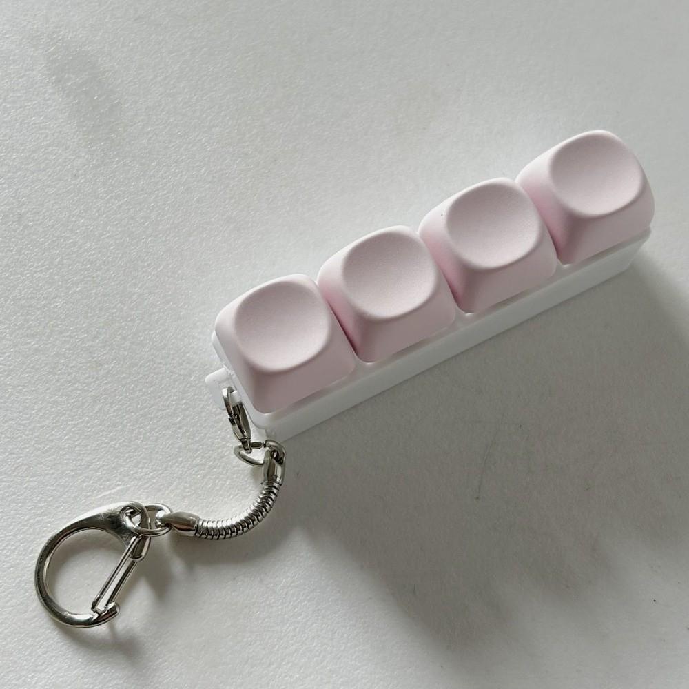 New DIY Keyboard Fidget Keychain Keycap Keys Button Finger Keyboard Cap 4/9Keys Relief Stress Clicker Toy Adult