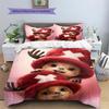 Tony Tony Chopper Patterned Pillowcase & Duvet Cover Set Anime Trend Printed Bedding for Bedroom Gift Choice.-TING