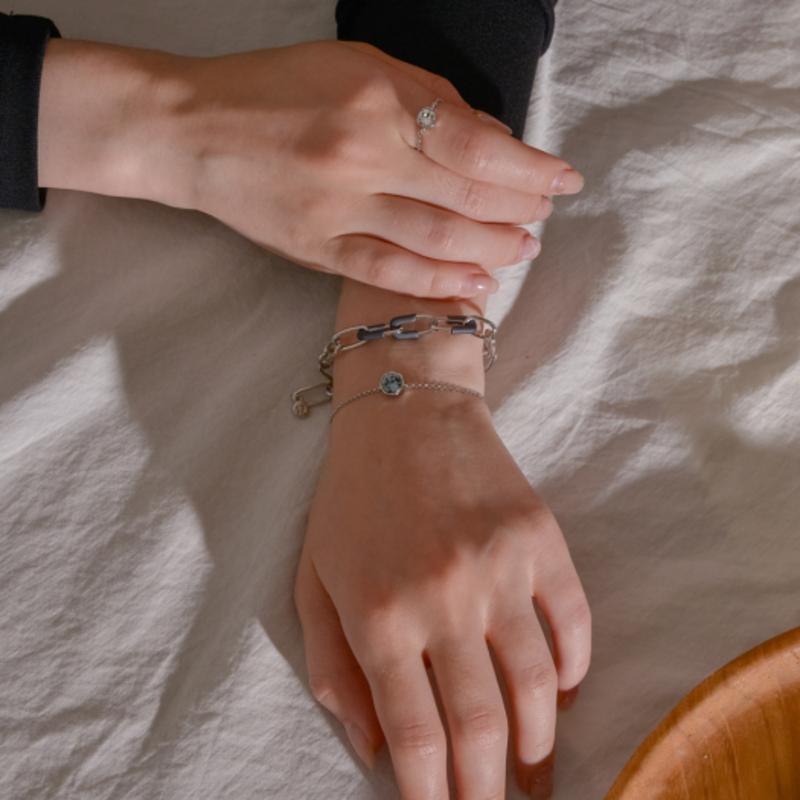 Dana Burton [fw] colored link chain bracelet