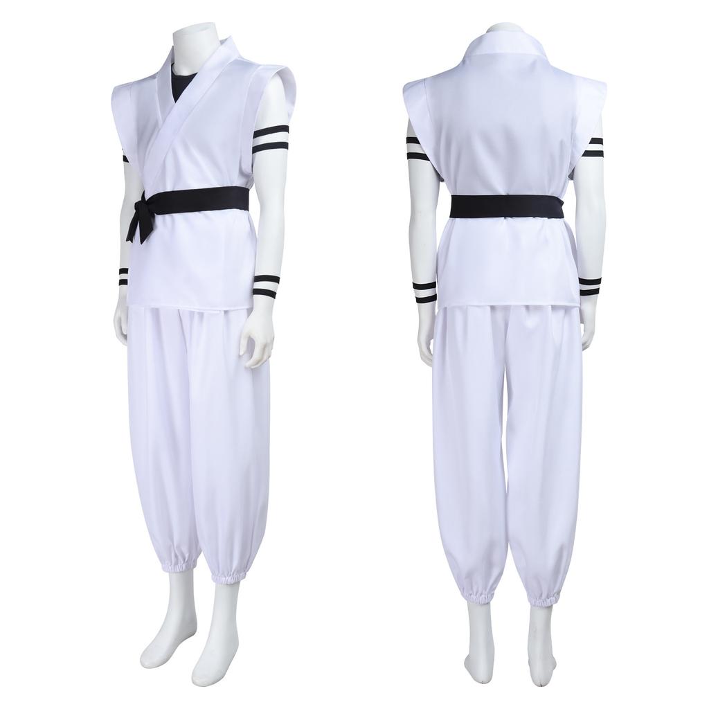 Anime spell back to war cos suit two-sided Nuo white kung fu suit, comics cosplay cosplay costume