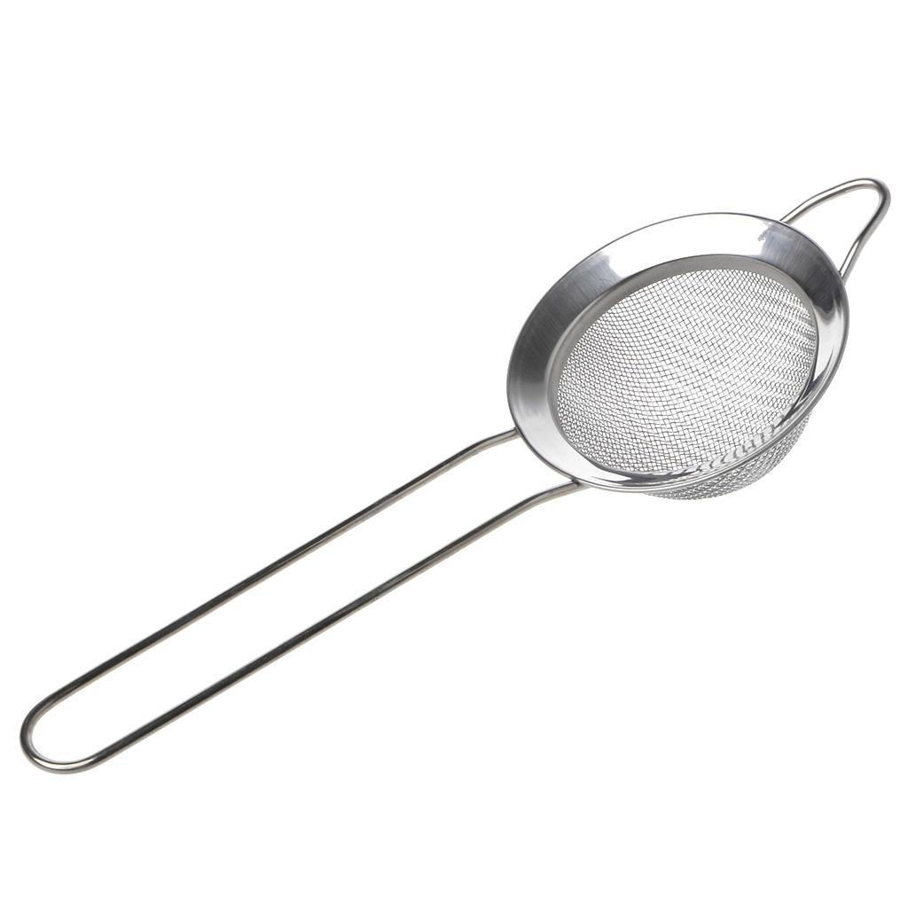 Kitchen Stainless Steel Flour Tea Strainer Mesh Colander Sieve Filter Sifter