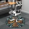 1PC Fiery Skull Office Round Rug, Non slip, Soft and Durable Office Rug for Interior Decoration, Perfect for Office