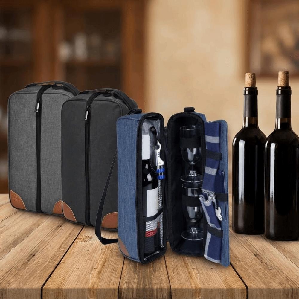 Holds 2 Bottles Wine Cooler Bag Large Capacity Wine Bottle Carrier Durable Wine Bag Picnic
