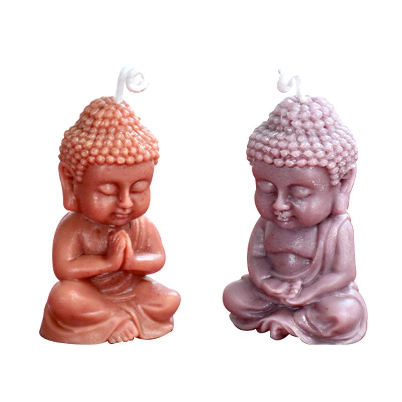 3D Maitreya Silicone Candle Mold Diy Church Buddha Making Plaster Epoxy Resin Aroma Soap Chocolate Baking Molds Home Decoration