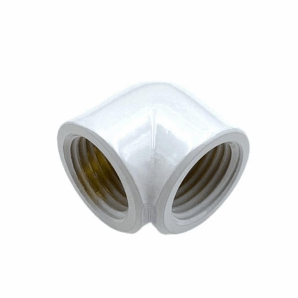 2PCS 90 Degree G1/4 Thread Adapter Double Internal Thread Black/Silver/White Water Cooling Fitting PC Water Cooling Rigid Tubing