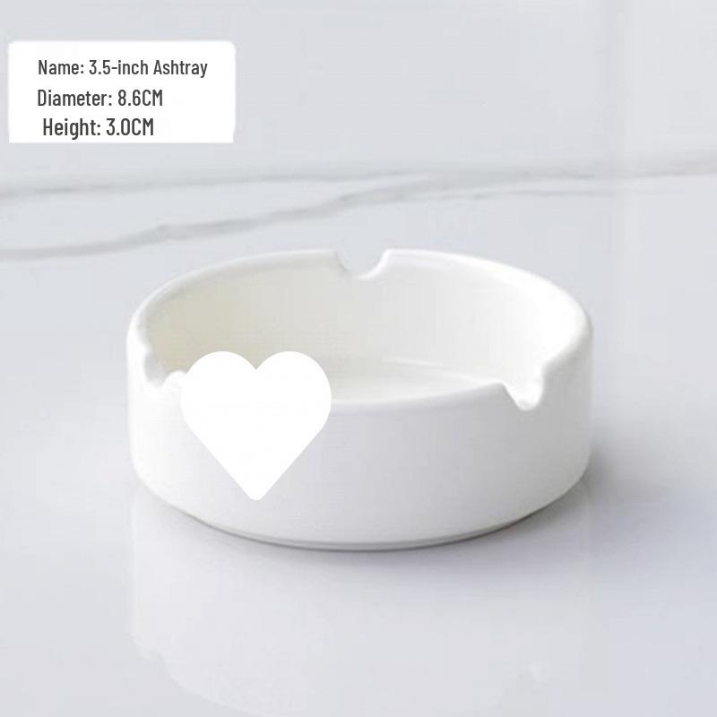 Elegant Ceramic Ashtray with Gold Trim for Hotels, Bars, Restaurants